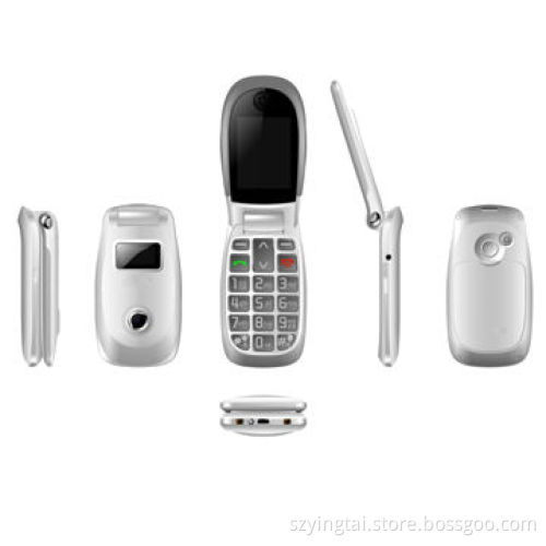 Flip style large button mobile phone for seniors